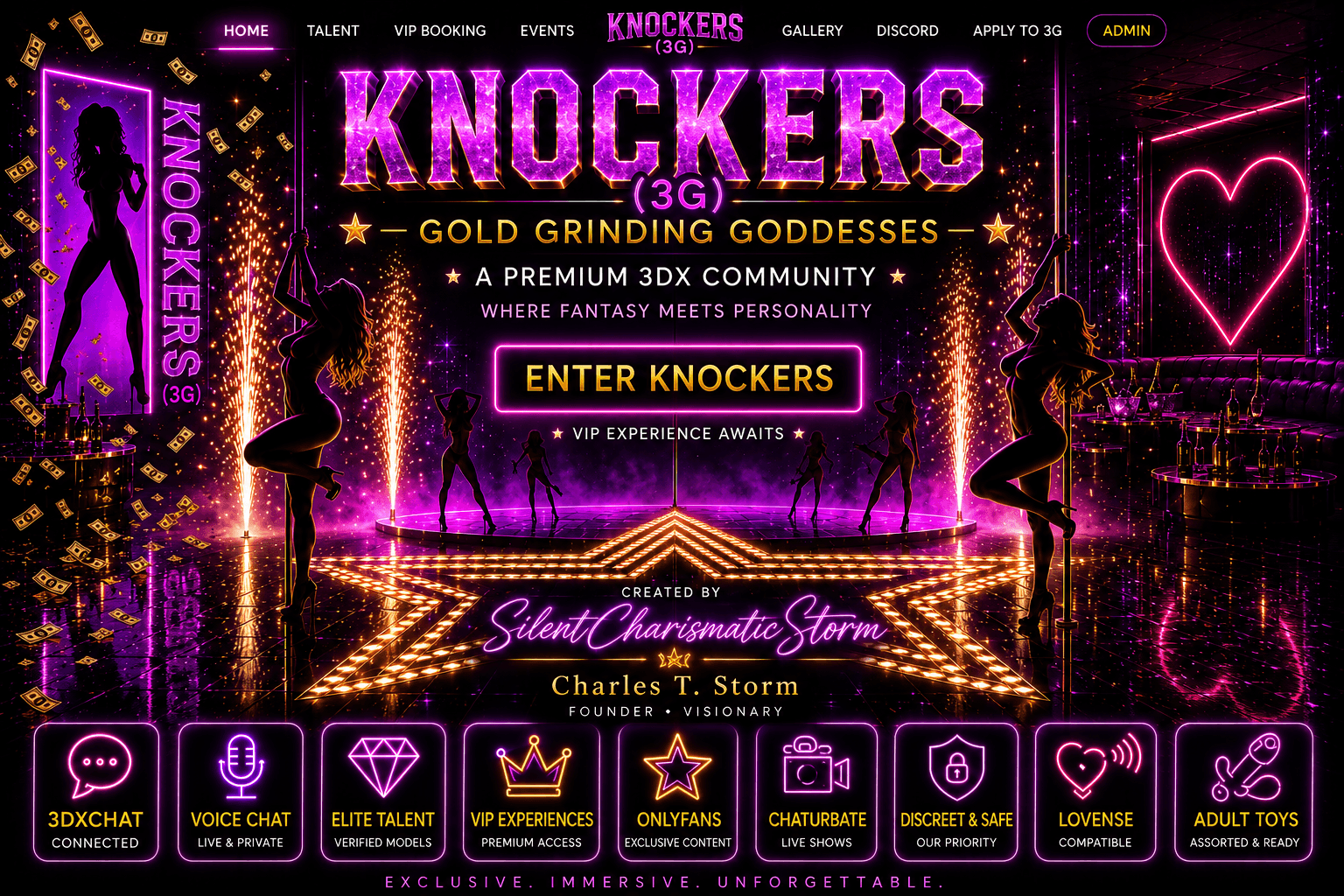 Knockers Gold Grinding Goddesses community landing page